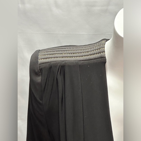 Zhivago Padded Shoulder Gold Accented Dress - Picture 5 of 15